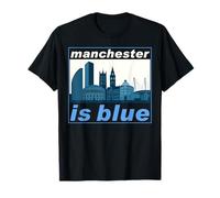 Manchester is Blue! City Skyline Design T-Shirt