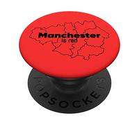 Manchester Is Red Football Fan Gift PopSockets Grip and Stand for Phones and Tablets