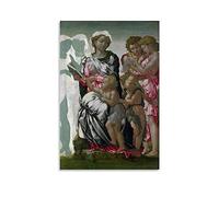 Manchester Madonna By Michelangelo Buonarroti Poster Painting On Canvas Wall Art Scroll Picture Print Living Room Walls Decor Homes 08x12inch(20x30cm)
