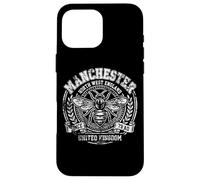 Manchester NW England UK Since 79 AD Bee Aged White Print Case for iPhone 16 Pro Max