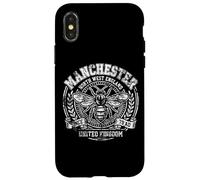 Manchester NW England UK Since 79 AD Bee Aged White Print Case for iPhone X/XS