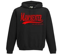 Manchester One Life, One Club. Premium Hoodie Gift Small Black