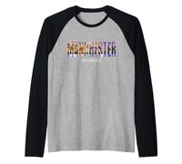 Manchester Prefecture New Hampshire City Vintage Manchester Raglan Baseball Tee