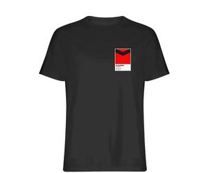 Manchester Rooney Red Classic Football Shirt Colours Frame Men's T-Shirt - Black / L