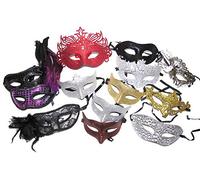 Manchester Royalty x24 WHOLESALE MASQUERADE VENETIAN FACE MASKS - JOB LOT PARTY MIXED PACK BULK GLITTER EYE