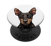 Manchester Terrier Dog Illustration PopSockets Adhesive PopGrip