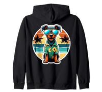 Manchester Terrier Dog Owner Summer Vibes Vacation Holiday Zip Hoodie