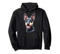 Manchester Terrier Dog Portrait Pullover Hoodie
