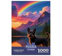Manchester Terrier Jigsaw Puzzles Puzzle for Adults Kids. 1000 Pieces Cute Dog Great Gifts Challenge Toy Educational Games Home Decoration for Adults& Kids Age 14 Years Up 38x26cm/1000pcs