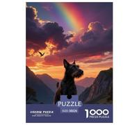 Manchester Terrier Jigsaw Puzzles Puzzle for Adults Kids. 1000 Pieces Cute Dog Impossible Challenge Toy Educational Game Home Decoration for Adults& Kids Age 14 Years Up 38x26cm/1000pcs
