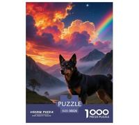 Manchester Terrier Jigsaw Puzzles Puzzles for Adults Kids. 1000 Pieces Cute Dog Impossible Challenge Toy Educational Game Home Decoration for Educational Games Gifts 38x26cm/1000pcs