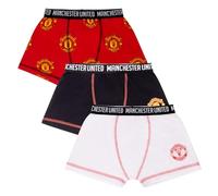 Manchester United - 100% Cotton - Briefs/Trunks 3 Pack - 7-8 Years Multicolor
