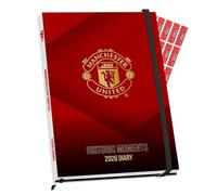 Manchester United A5 Diary 2026 Football Calendar Weekly Planner Gift Present with FREE Organising Stickers