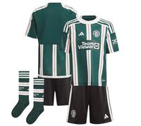 Adidas Manchester United Away Mini Kit 2023/2024 Colour: Green, Size: 18-24 months