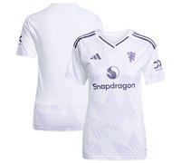 adidas Womens Manchester United Away Shirt 2025 2026 Short Sleeve V-neck