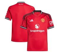 adidas Manchester United FC 2025/26 Home Shirt Junior - Red - Kids 7-8Y