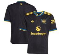 Adidas Manchester United 25/26 Third Junior Short Sleeve T-shirt Black 7-8 Years Boys,Girls