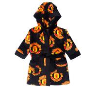 Manchester United Baby Dressing Gown Toddler Robe Hooded Fleece Official