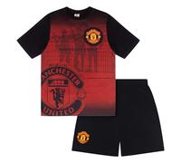 Manchester United Boys Short Pyjamas Red 12-13 Years - Official Kids Football Sleepwear Gift
