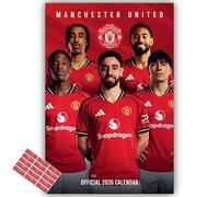Manchester United Calendar 2026 Official Man U A3 Wall Calendar Football Gift Present with FREE Organising Stickers Included