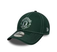 New Era Adult's 9Forty Contrast Stitch Manchester United Football Club Baseball Cap Hat Dark Green