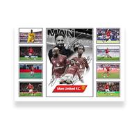 Manchester United FC 2025/2026 Squad Signed Framed Montage | Bruno Fernandes, Mount & Sesko Autograph Print | New Era Red Devils Memorabilia Wall Art | Ultimate Fan Gift (Unframed A3 (30x40cm))