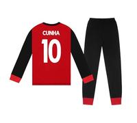Manchester United FC Boys Cunha 10 Long Pyjamas Red 11-12 Years