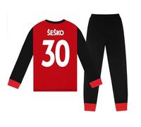 Manchester United FC Boys Sesko 30 Long Pyjamas Red 9-10 Years