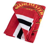 Manchester United FC Core Stripe Beach Towel in Red Manchester United FC Red