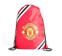 Manchester United FC Core Stripe Gym Bag - Official Football Gift, Gym Sack, MUFC, Boys/Kids Bag