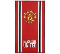 Manchester United FC Core Stripe TowelOne Size Red/White BS4486