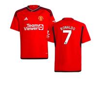 Manchester United FC Junior 2023 - 2024 Man Utd Home Shirt - Ronaldo 7 in Red | Size: 7-8 Years Manchester United FC Red 7-8 Years