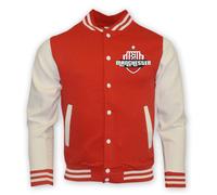 Manchester United FC Junior Man Utd College Baseball Jacket in Red | Size: 3-4 Years Manchester United FC Red 3-4 Years