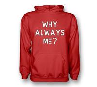 Manchester United FC Junior Mario Balotelli Why Always Me Hoody in Red | Size: 3-4 Years Manchester United FC Red 3-4 Years