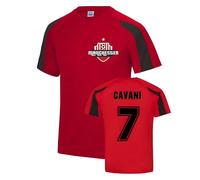 Manchester United FC Men's Edinson Cavani Manchester Sports Training Jersey in Red | Size: Small Manchester United FC Red S