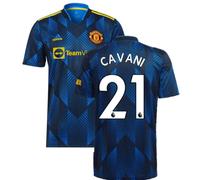 Manchester United FC Men's Man Utd 2021-2022 Third Shirt CAVANI 21 in Blue | Size: Medium Manchester United FC Blue M