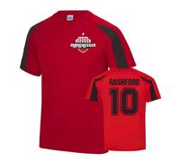 Manchester United FC Men's Marcus Rashford Sports Training Jersey in Red | Size: Medium Manchester United FC Red M