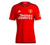 Manchester United FC Men's Personalised 2023 2024 Man Utd Authentic Home Shirt in Red | Size: Large Manchester United FC Red L