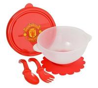 Manchester United FC Official Baby Weaning Feeding Bowl & Cutlery