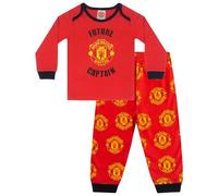 Manchester United FC Official Football Gift Boys Kids Baby Pyjamas 0-3 Months Red