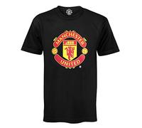 Manchester United FC Official Football Gift Mens Crest T-Shirt Black XL