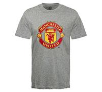 Manchester United FC Official Football Gift Mens Crest T-Shirt Grey 3XL