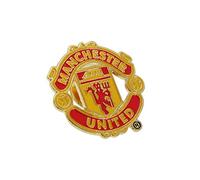 Manchester United FC Official Metal Football Crest Pin Badge (One Size) (Red/Gold)