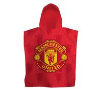 Manchester United FC Officially Licenced Hooded Towel Poncho | Super Soft Feel, Boots Design | Swimming Changing Robe Perfect The Home, Bath & Beach, 55 x 50 cm
