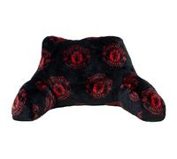 Manchester United FC Officially Licensed Cuddle Cushion | Super Soft, Ultra Comfy Pillow With Arm and Back Rests | Applause Design | Perfect For Any Bedroom, on the Sofa | Black