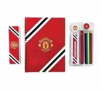 Manchester United FC Stationery Set A4 Core Stripe School Official Merchandise