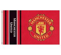 Manchester United Football Club Official Striped Large Flag Big Crest Game Fan Banner