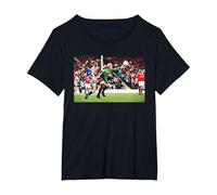 Manchester United Football Goalkeeper Peter Schmeichel T-Shirt, Women's Plus, Black, 6X