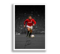 Manchester United Legends Cristiano Ronaldo David Beckham Eric Cantona George Best Signed Photo Poster Print Autograph Memorabilia Gift Man U Famous Number 7's (Cantona A4 Poster Only)