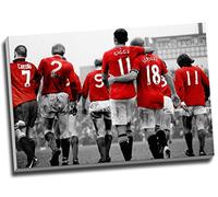 Manchester United Legends Football Canvas Print Wall Art Picture Canvas Prints Large A1 30 X 20 Inches (76.2Cm X 50.8Cm)